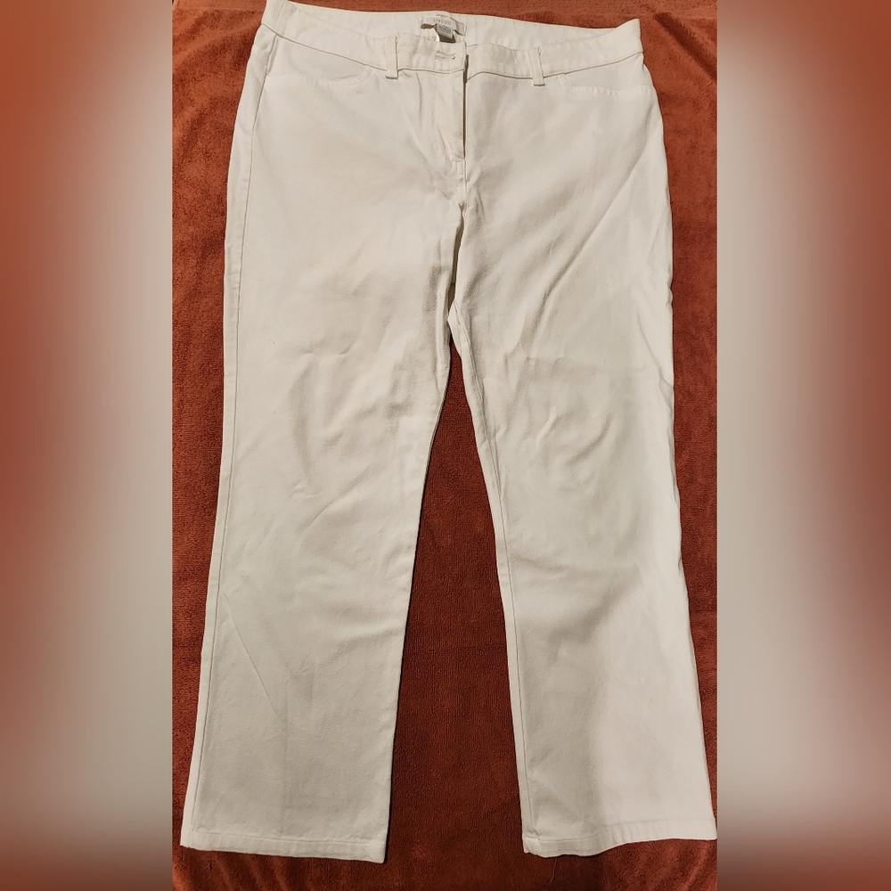 Cream Straight-Leg Pants